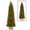 7.5 ft. Pre-lit Feel Real® Hinged Downswept Douglas Fir Slim Artificial Christmas Tree, Dual LED Lights